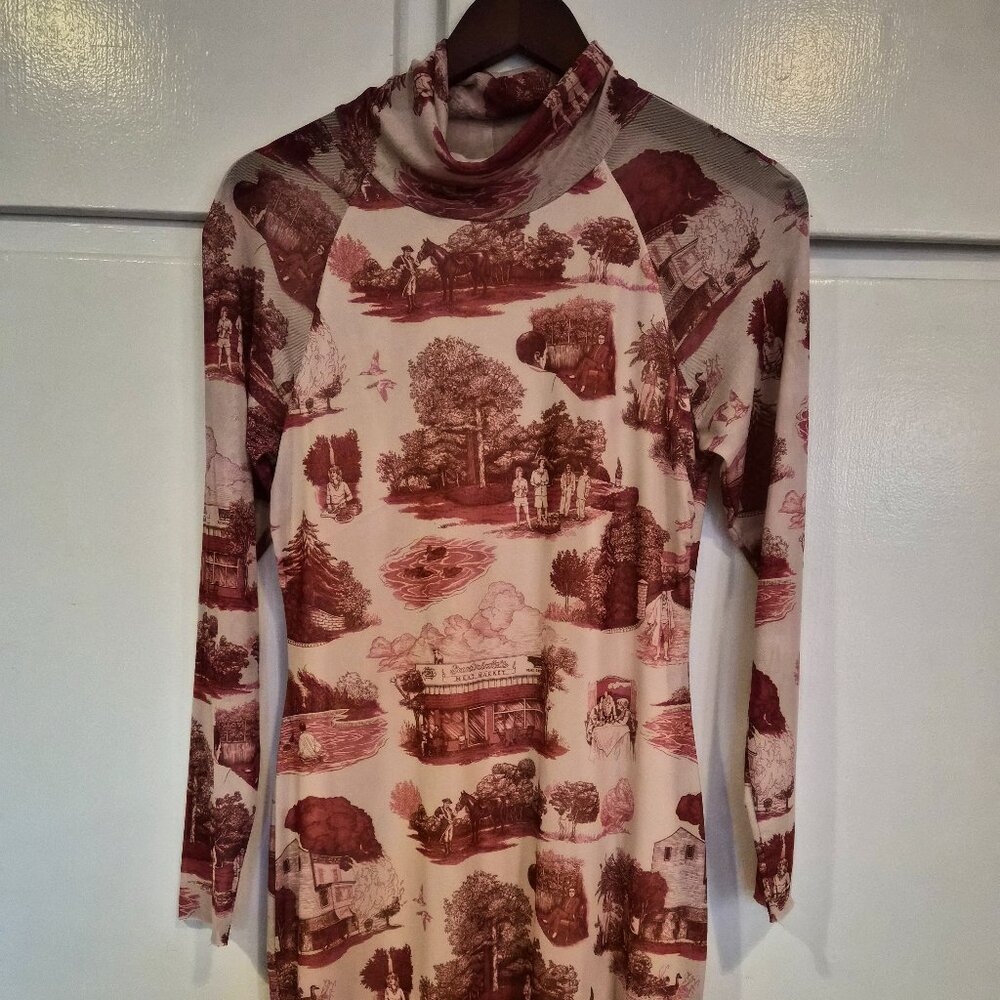 Rachel Antonoff Lilly Turtleneck Dress - Soprano Print
